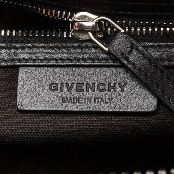 Givenchy Black Calfskin Leather Contrast Stitch Medium Antigona Bag - Picture 11 of 12